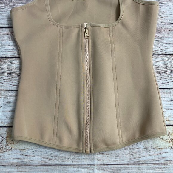 Waist Trainer Vest XL Nude Compression Zipper Shapewear Body Shaper Corset - Picture 13 of 13
